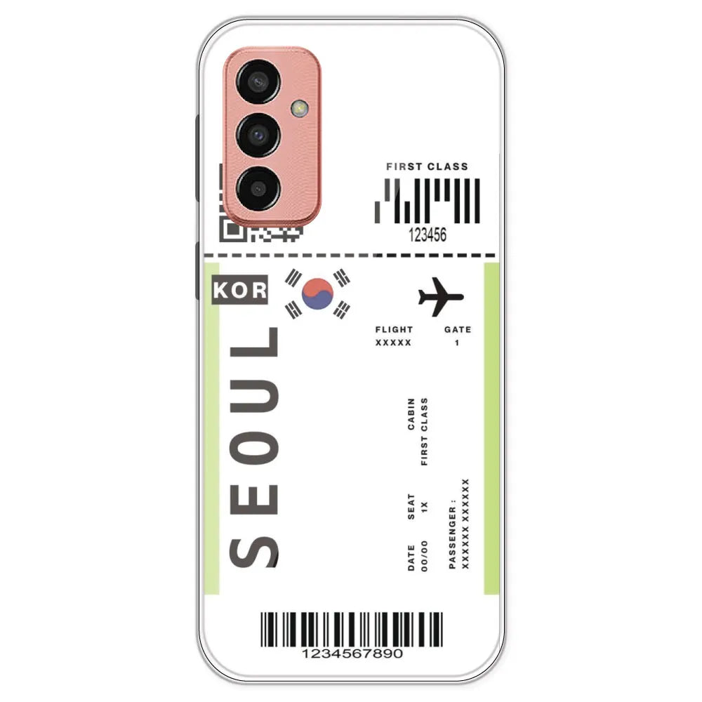 Seoul Ticket - Clear Printed Silicone Case For Samsung Galaxy F13