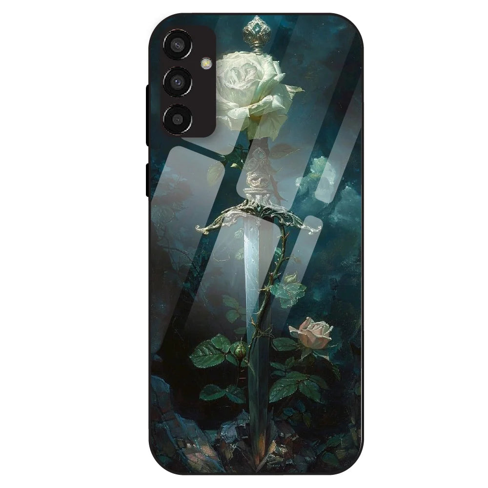 Mystic Sword Rose - Glass Case For Samsung Galaxy F13