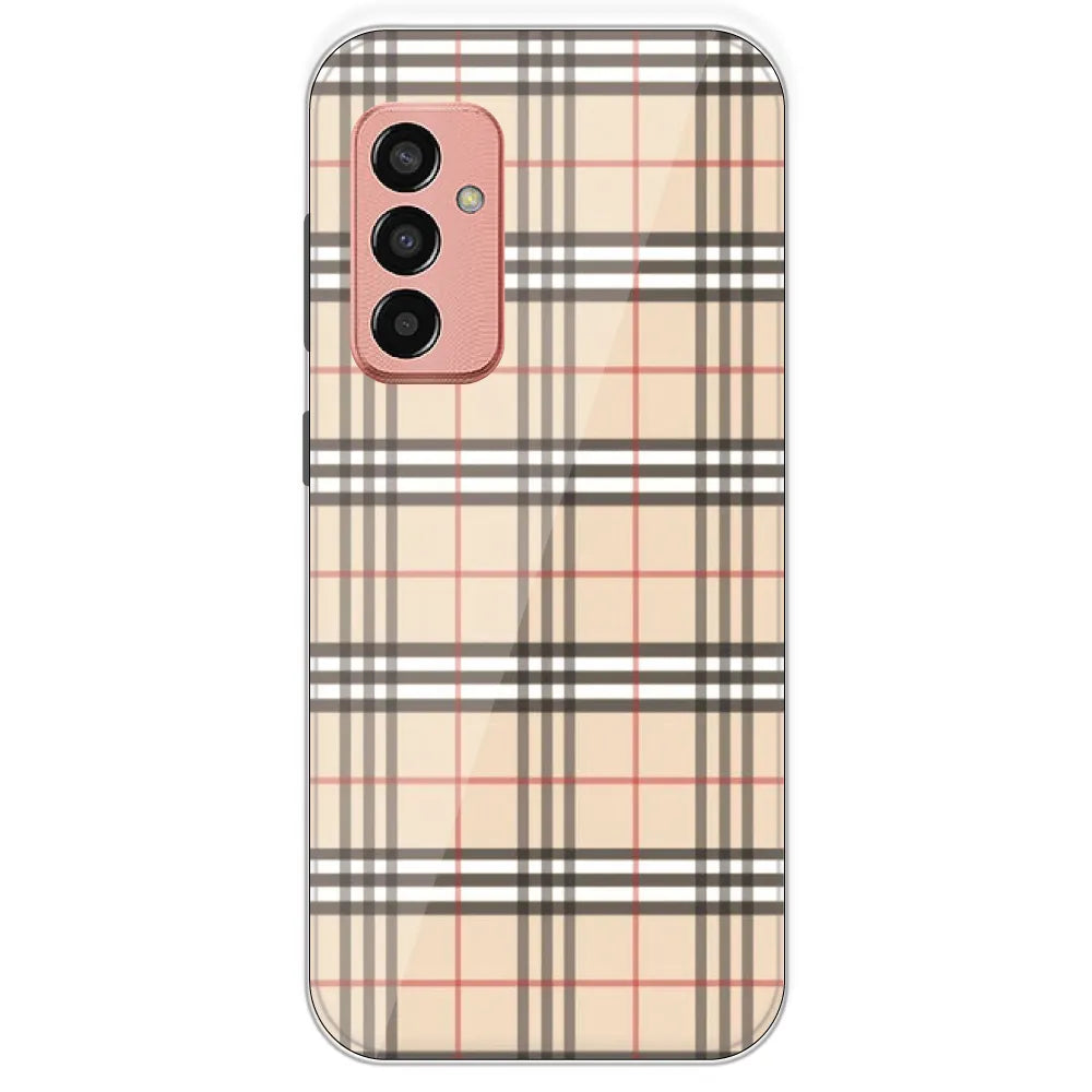 Yellow Checks - Printed Silicone Case For Samsung Galaxy F13