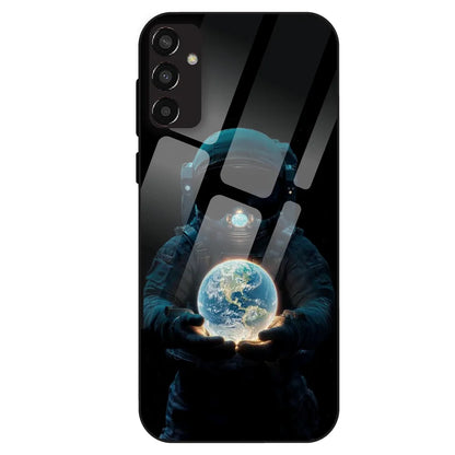 Astronaut Holding Earth - Glass Case For Samsung Galaxy F13
