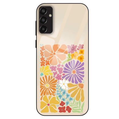 Colorful Floral - Glass Case For Samsung Galaxy F13