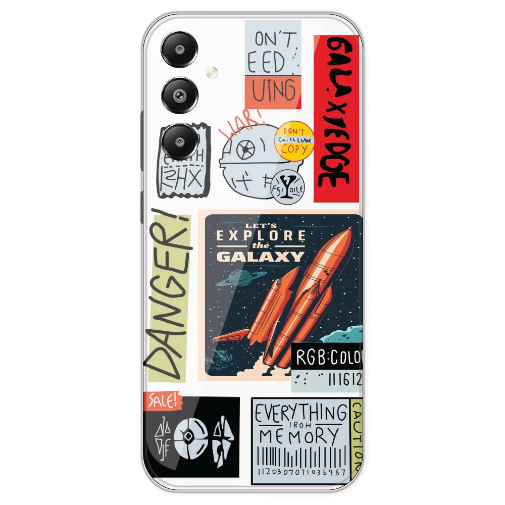 Galaxy - Clear Printed Silicone Case For Samsung Galaxy F14