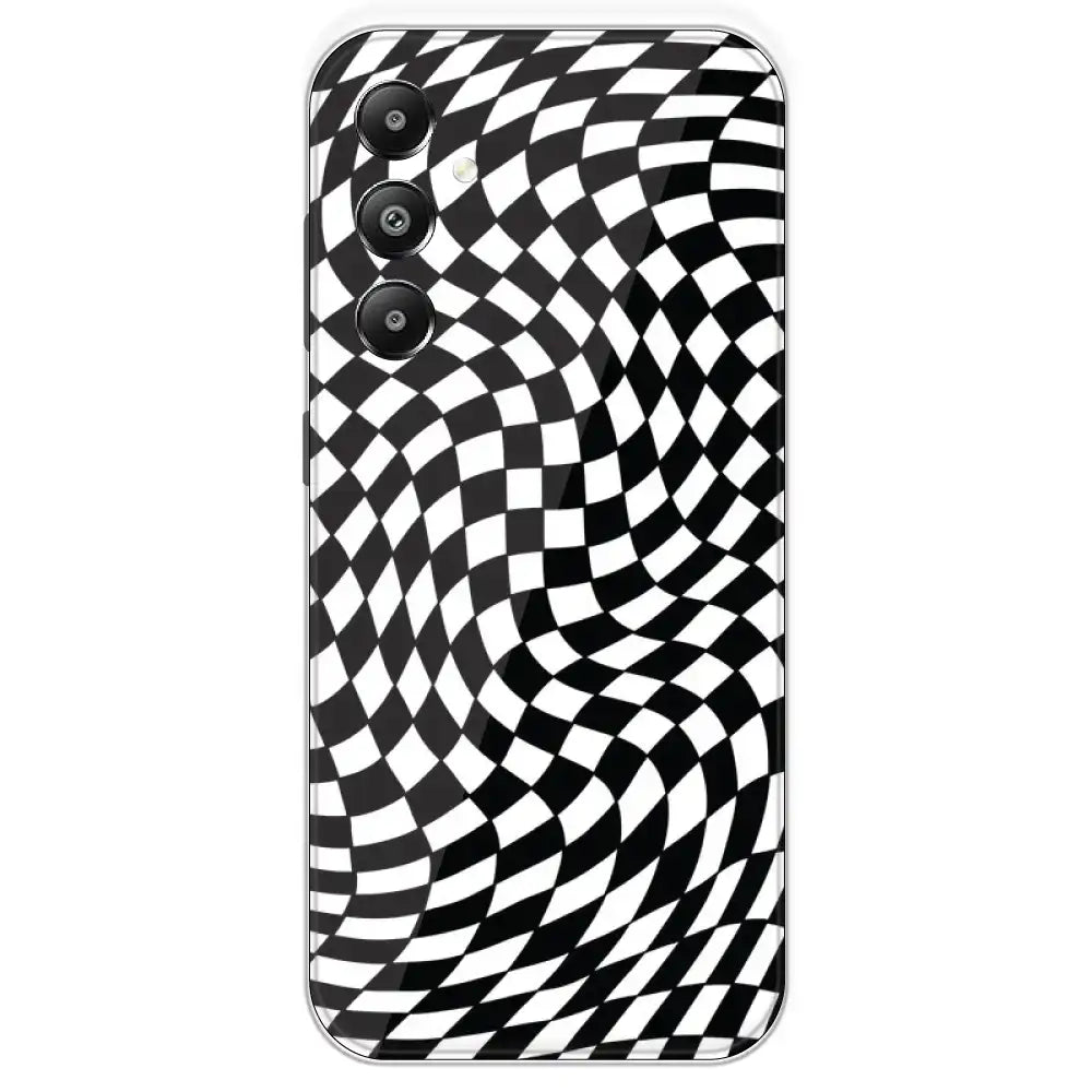 Checks - Printed Silicone Case For Samsung Galaxy F14