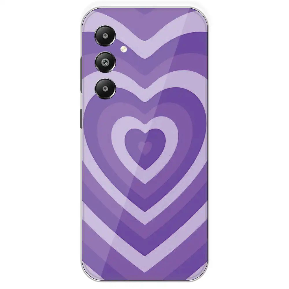 Purple Hearts - Printed Silicone Case For Samsung Galaxy F14