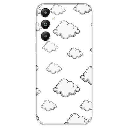 Clouds - Clear Printed Silicone Case For Samsung Galaxy F14