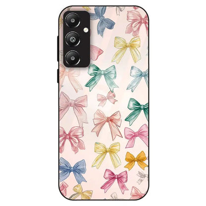 Pastel Bow Pattern - Glass Case For Samsung Galaxy F14