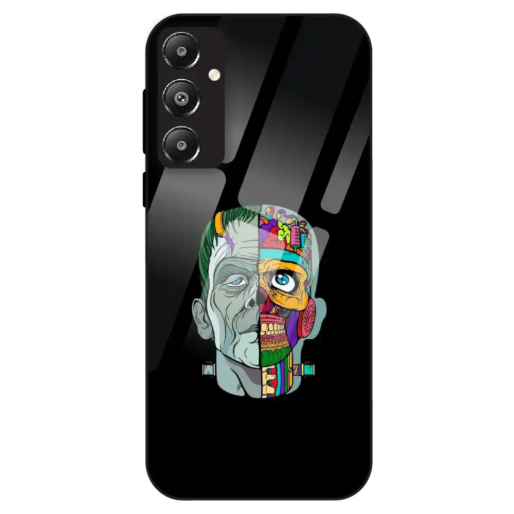 Half Skull Pop Art - Glass Case For Samsung Galaxy F14