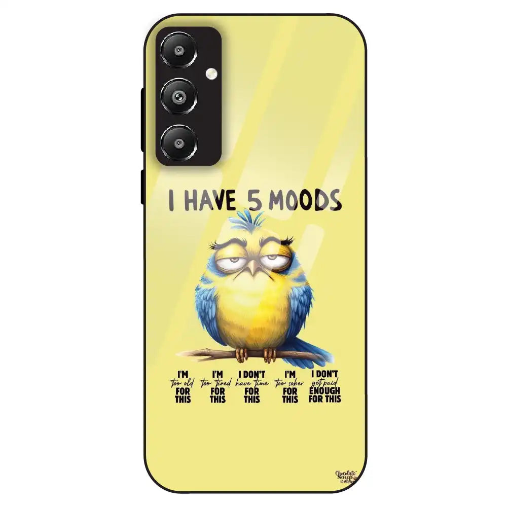 5 Moods Owl - Glass Case For Samsung Galaxy F14