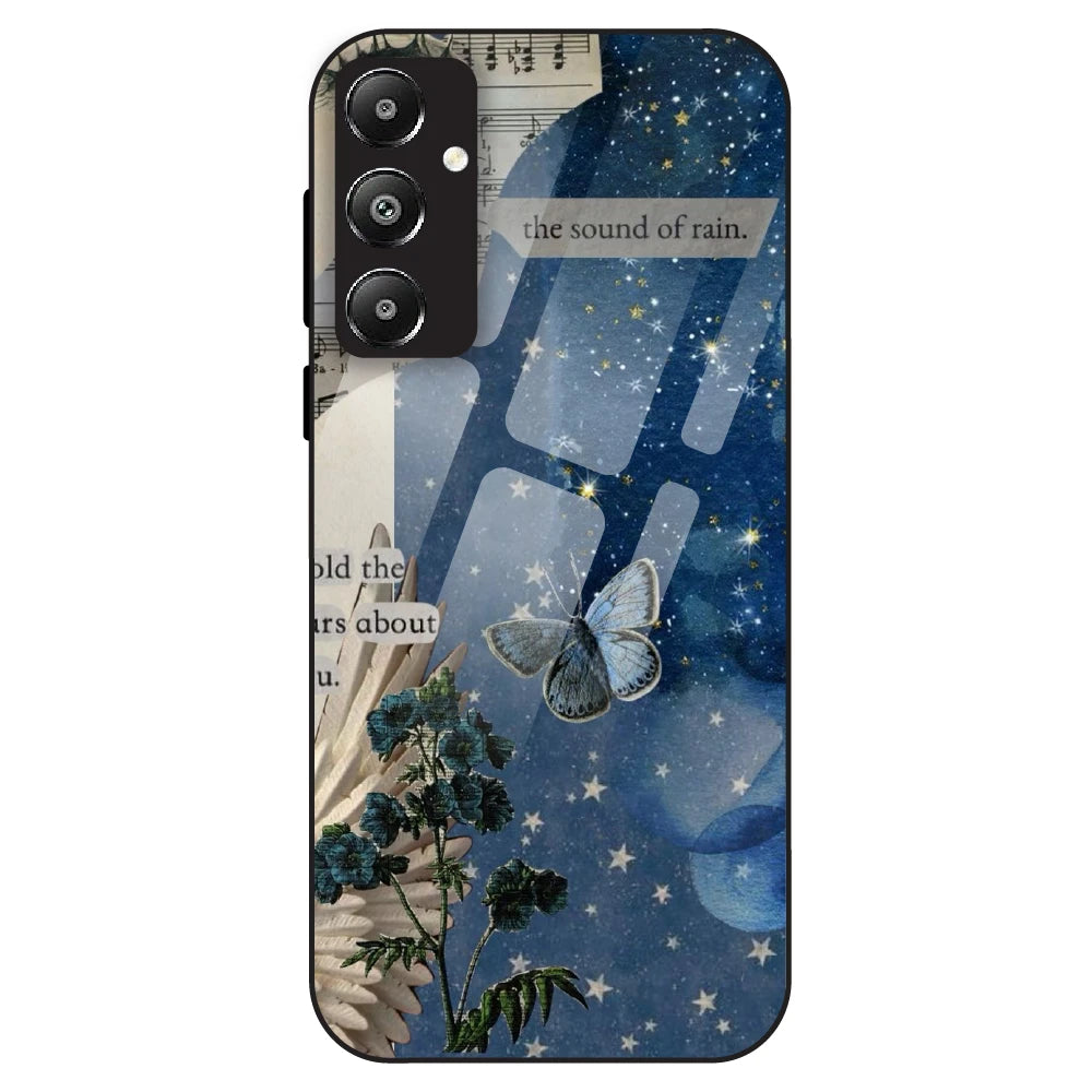 Midnight Butterfly Aesthetic - Glass Case For Samsung Galaxy F14
