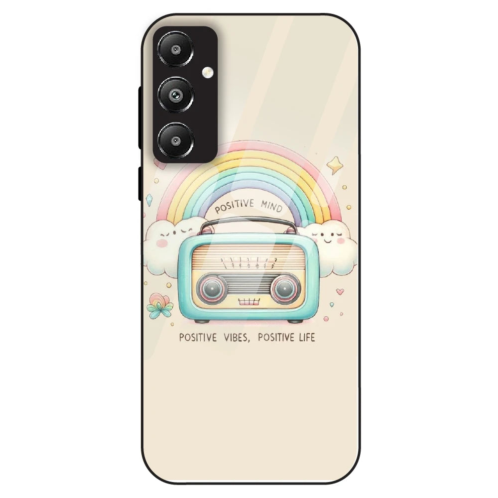 Positive Vibes Retro - Glass Case For Samsung Galaxy F14