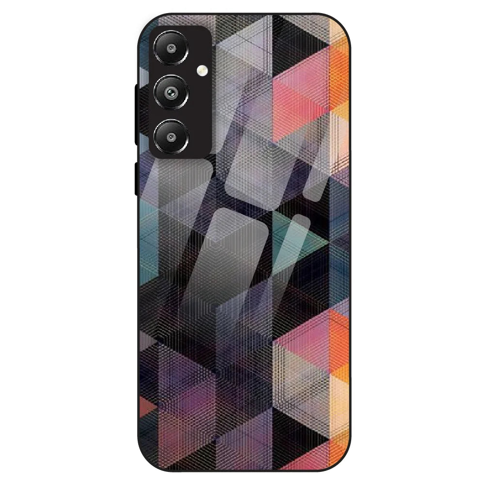 Geometric Prism Grid - Glass Case For Samsung Models