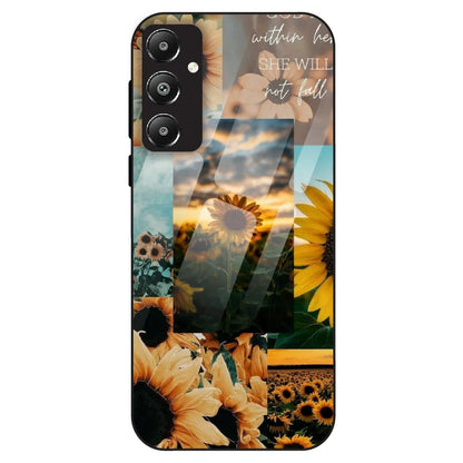 Sunflower Serenity Collage - Glass Case For Samsung Galaxy F14