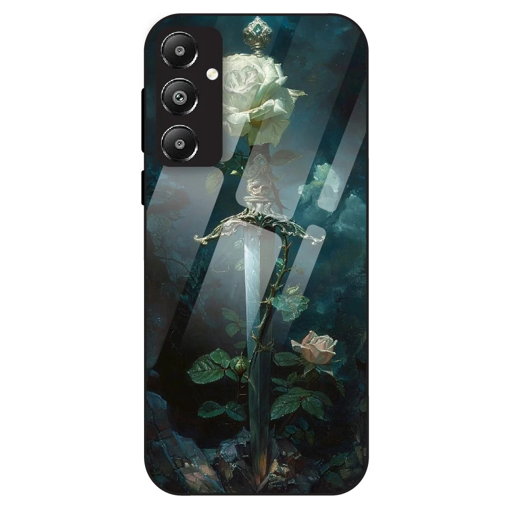 Mystic Sword Rose - Glass Case For Samsung Galaxy F14