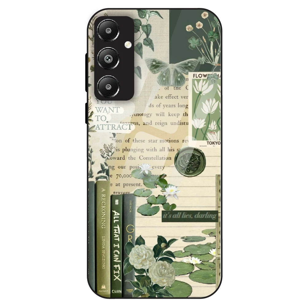 Botanical Vintage Collage - Glass Case For Samsung Galaxy F14