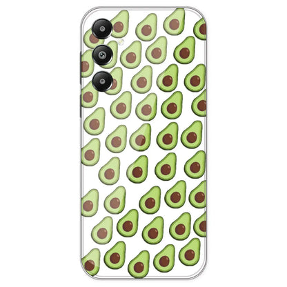 Avocado - Clear Printed Silicone Case For Samsung Galaxy F14