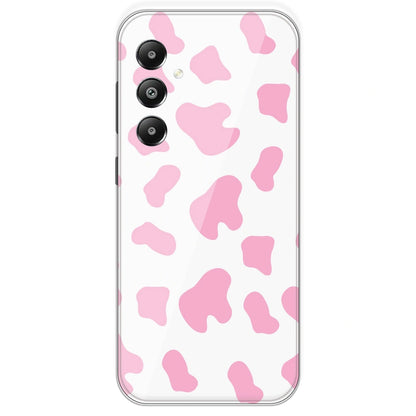 Pink Cow Print - Clear Printed Silicone Case For Samsung Galaxy F14