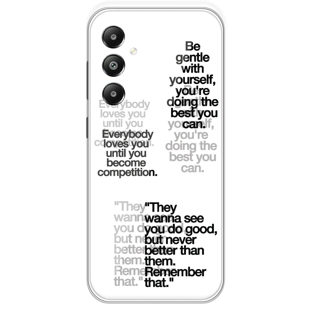 Motivational Quotes - Clear Printed Silicone Case For Samsung Galaxy F14