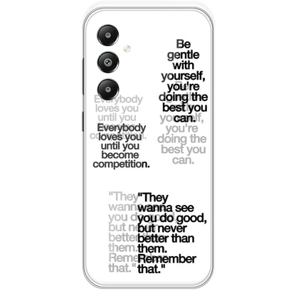Motivational Quotes - Clear Printed Silicone Case For Samsung Galaxy F14