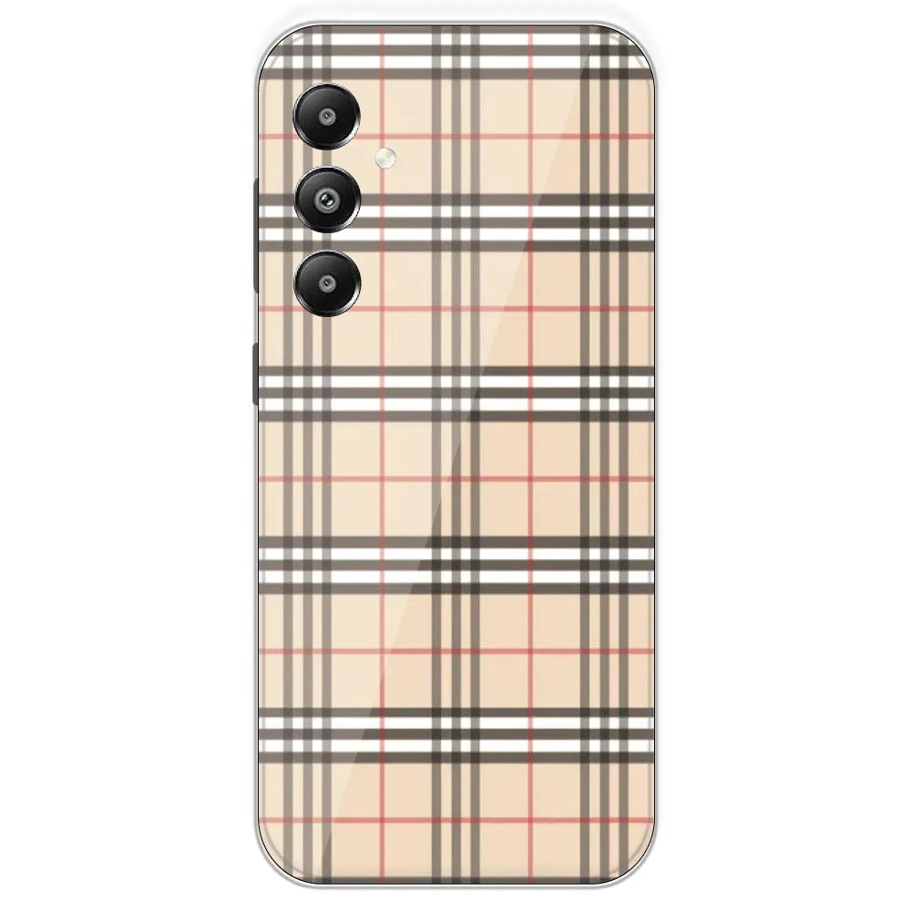 Yellow Checks - Printed Silicone Case For Samsung Galaxy F14