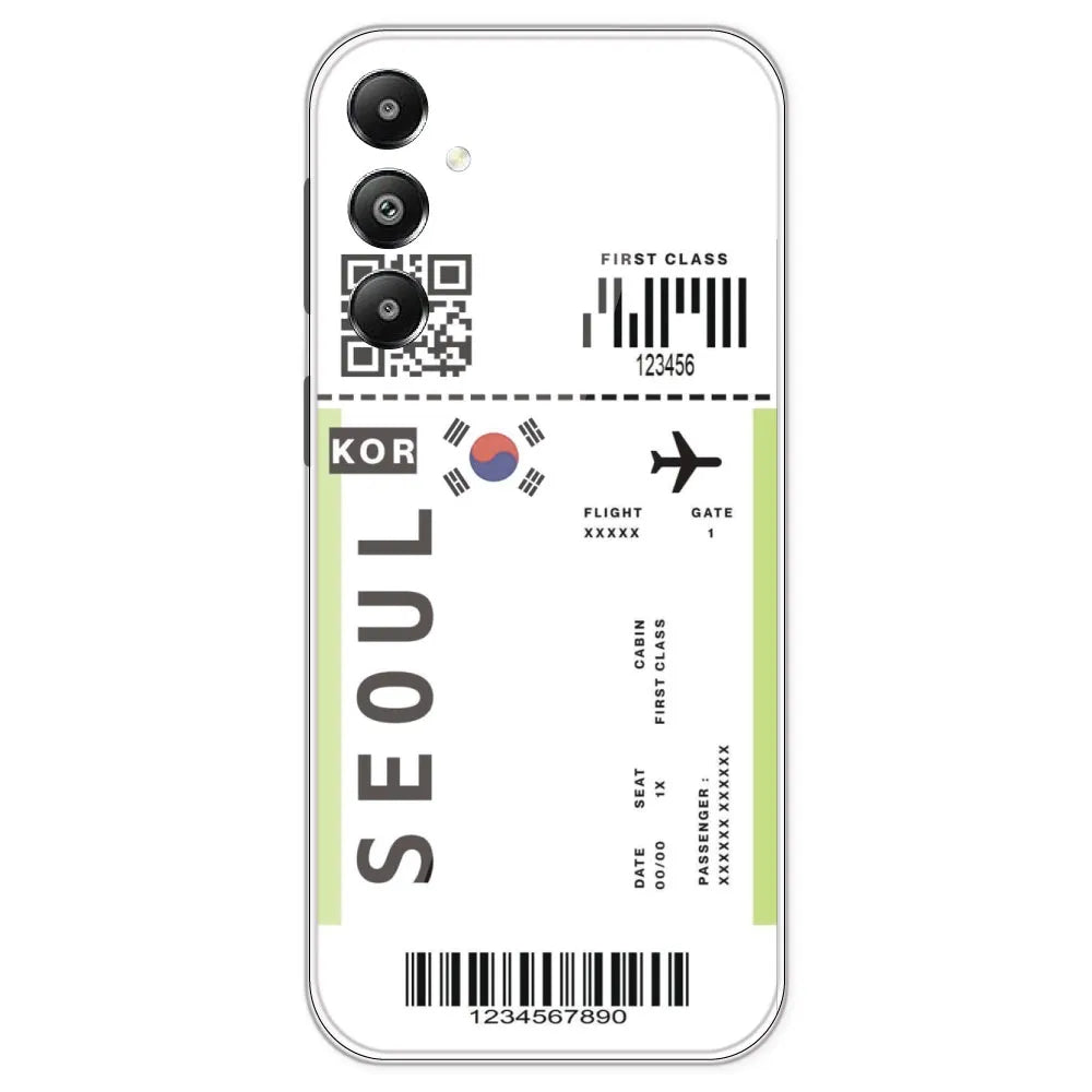 Seoul Ticket - Clear Printed Silicone Case For Samsung Galaxy F14