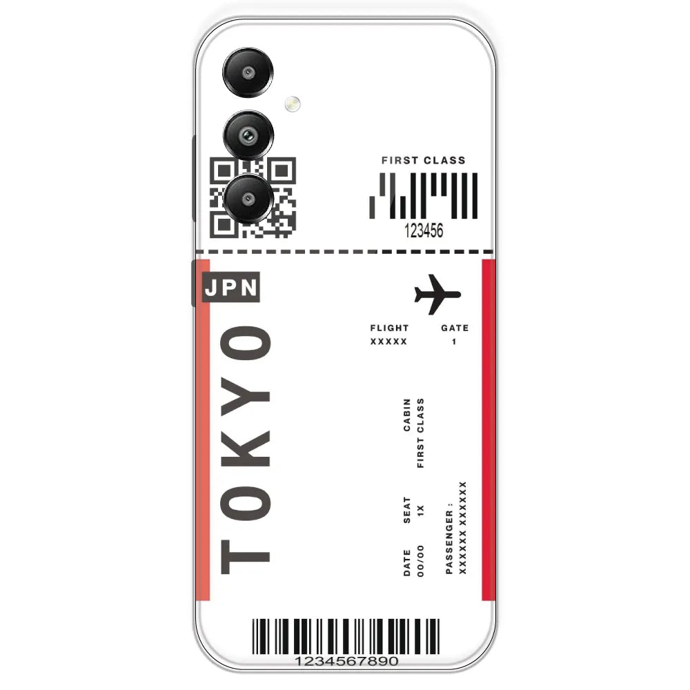 Tokyo Ticket - Clear Printed Silicone Case For Samsung Galaxy F14