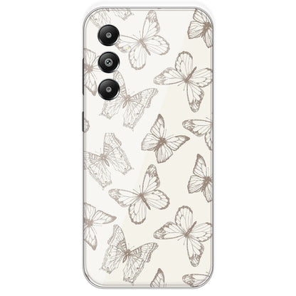 White Butterflies - Printed Silicone Case For Samsung Galaxy F14