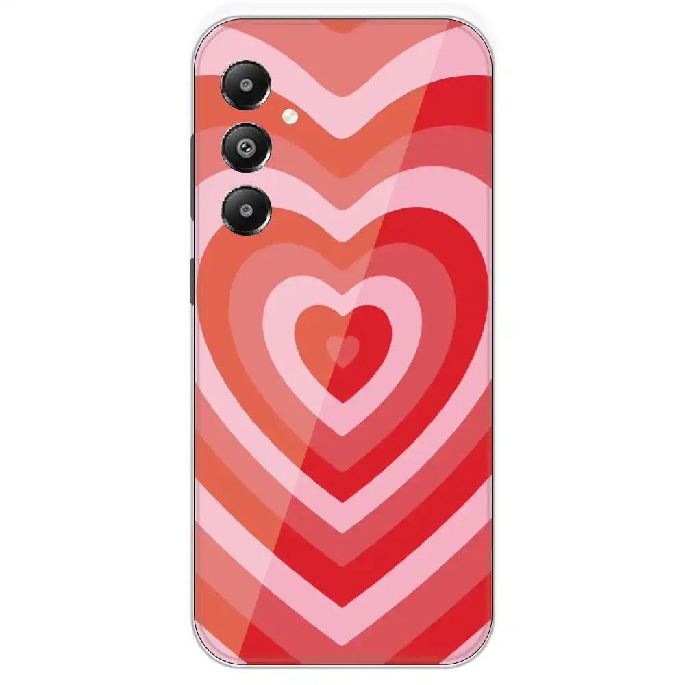 Red Hearts - Printed Silicone Case For Samsung Galaxy F15