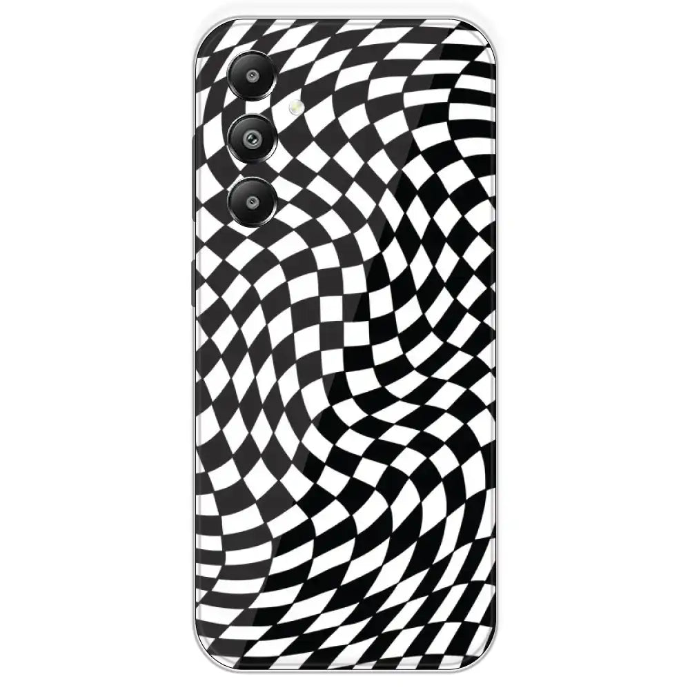 Checks - Printed Silicone Case For Samsung Galaxy F15