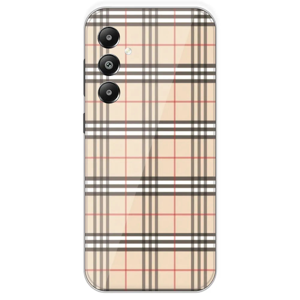 Yellow Checks - Printed Silicone Case For Samsung Galaxy F15