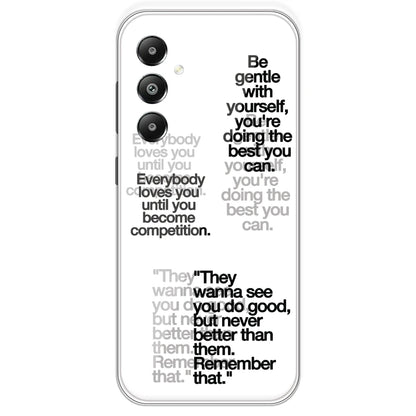 Motivational Quotes - Clear Printed Silicone Case For Samsung Galaxy F15