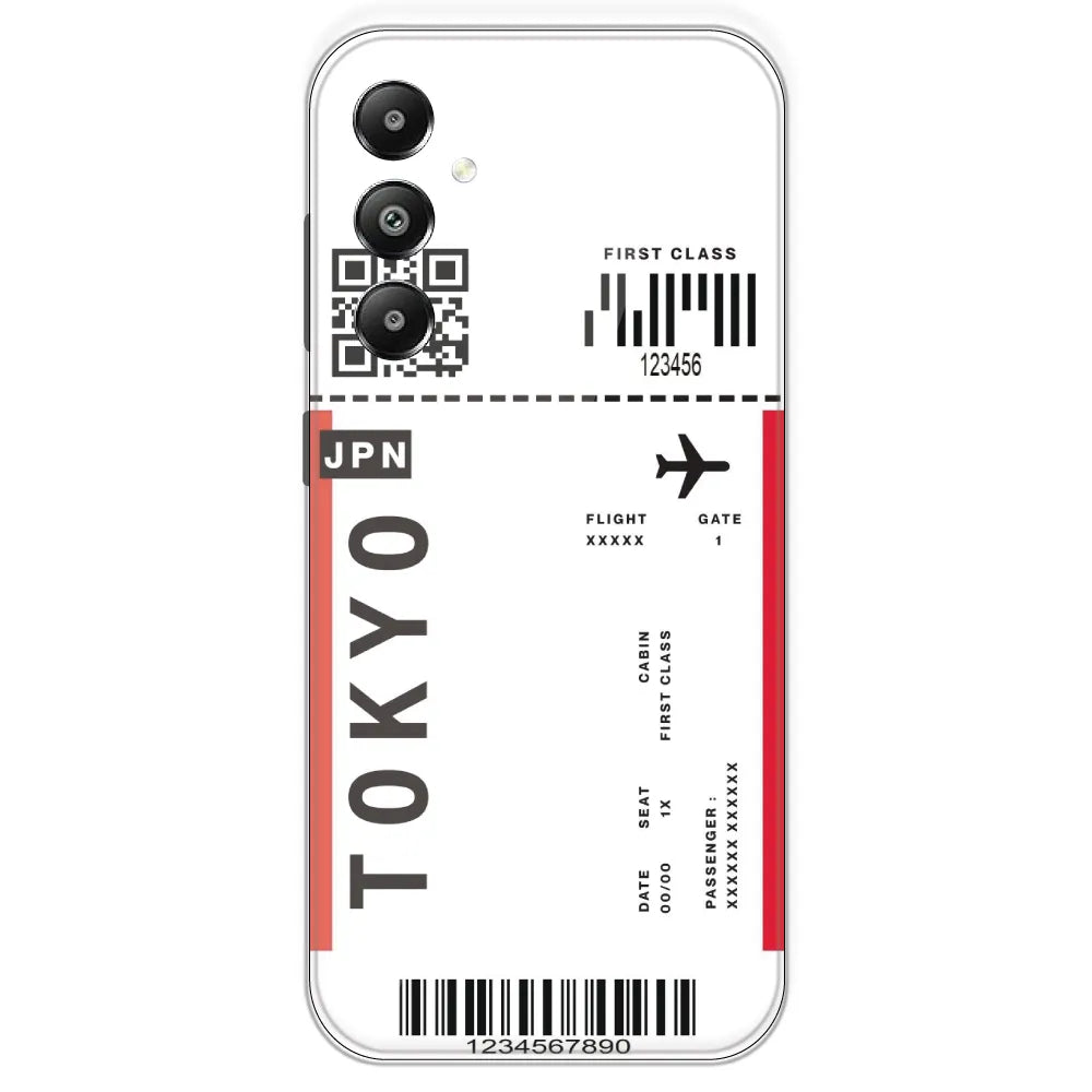 Tokyo Ticket - Clear Printed Silicone Case For Samsung Galaxy F15