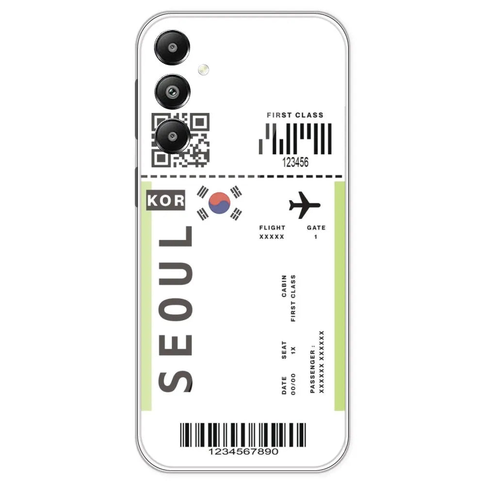 Seoul Ticket - Clear Printed Silicone Case For Samsung Galaxy F15