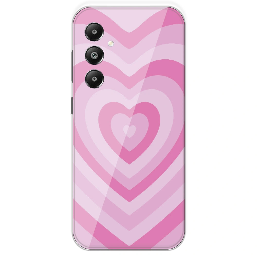 Pink Hearts - Printed Silicone Case For Samsung Galaxy F15