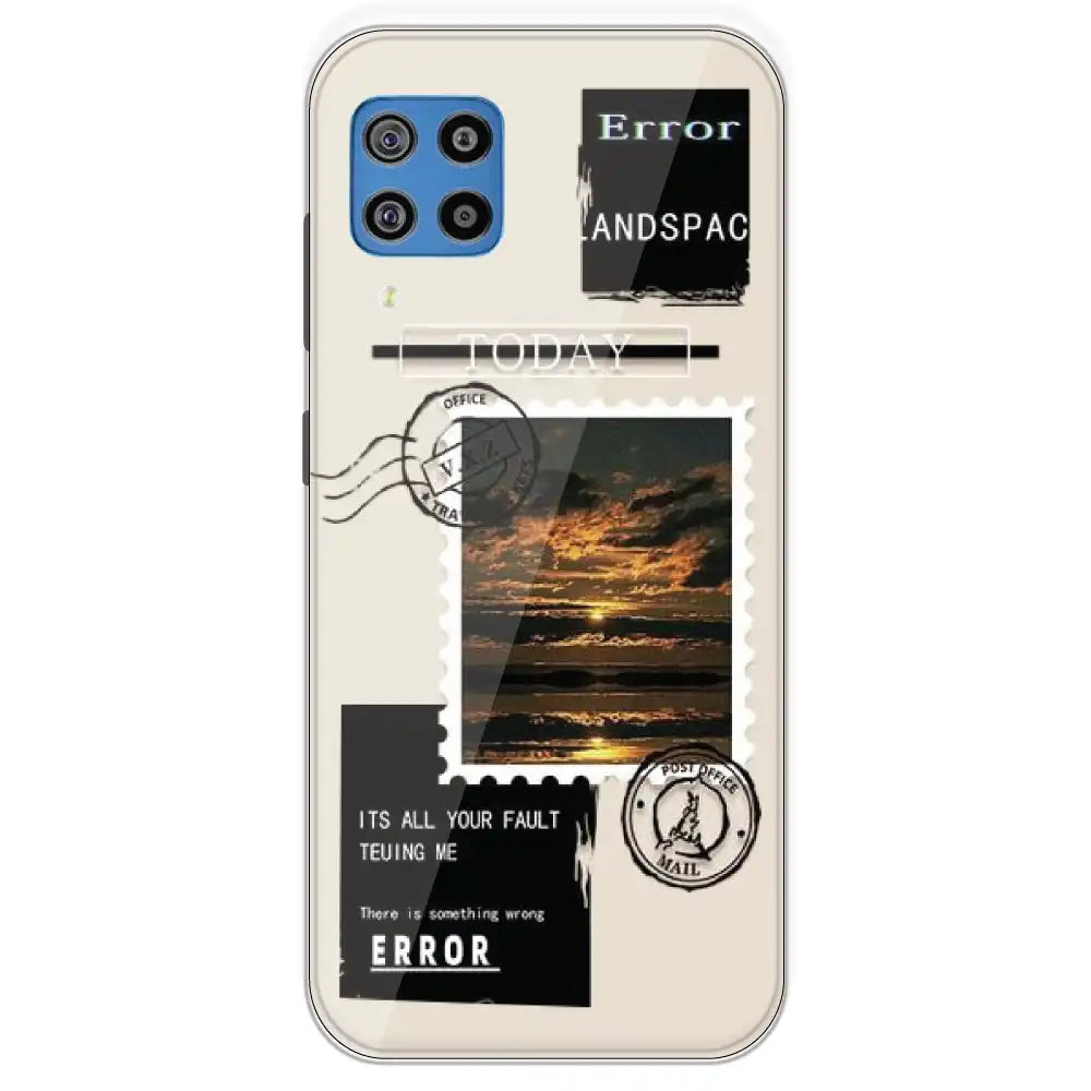 Post Card - Printed Silicone Case For Samsung Galaxy F22