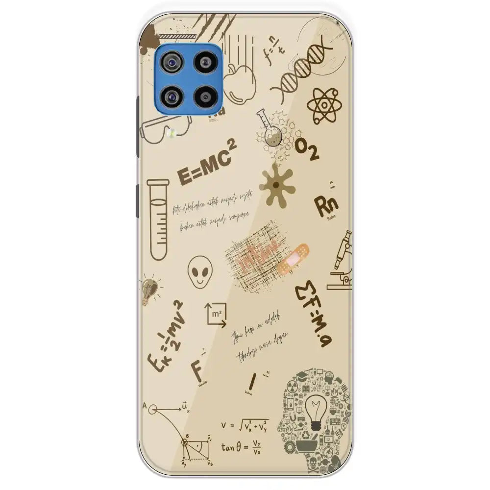 Physics Collage - Printed Silicone Case For Samsung Galaxy F22