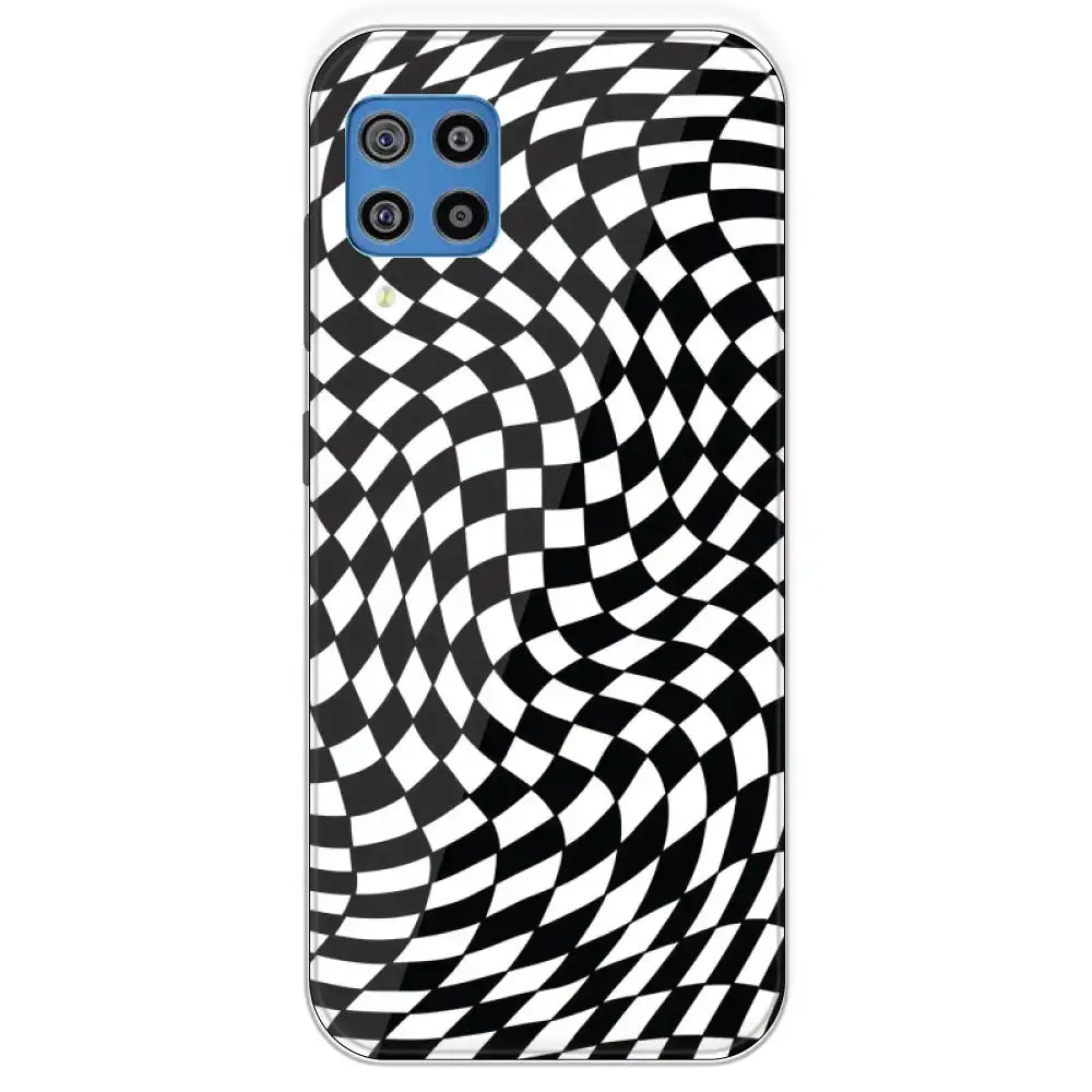 Checks - Printed Silicone Case For Samsung Galaxy F22