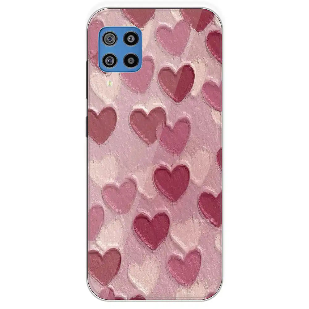 Pastel Hearts Love - Printed Silicone Case For Samsung Galaxy F22