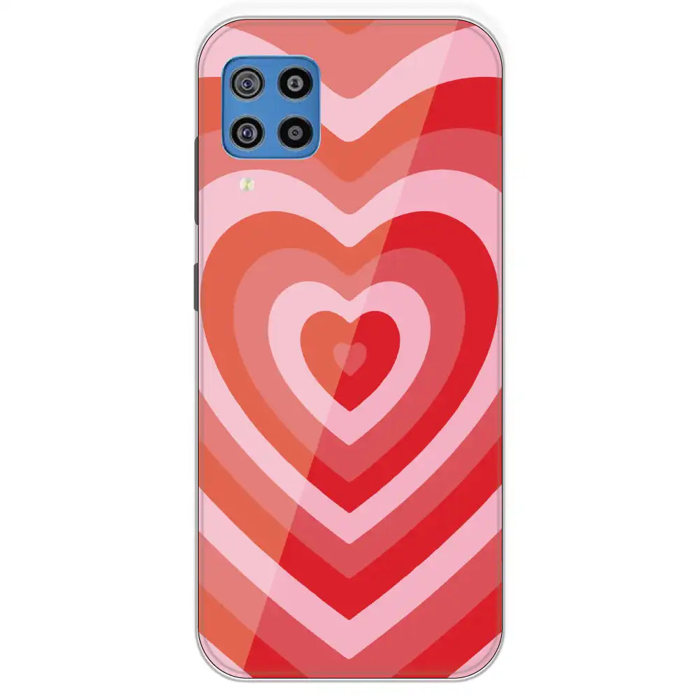 Red Hearts - Printed Silicone Case For Samsung Galaxy F22