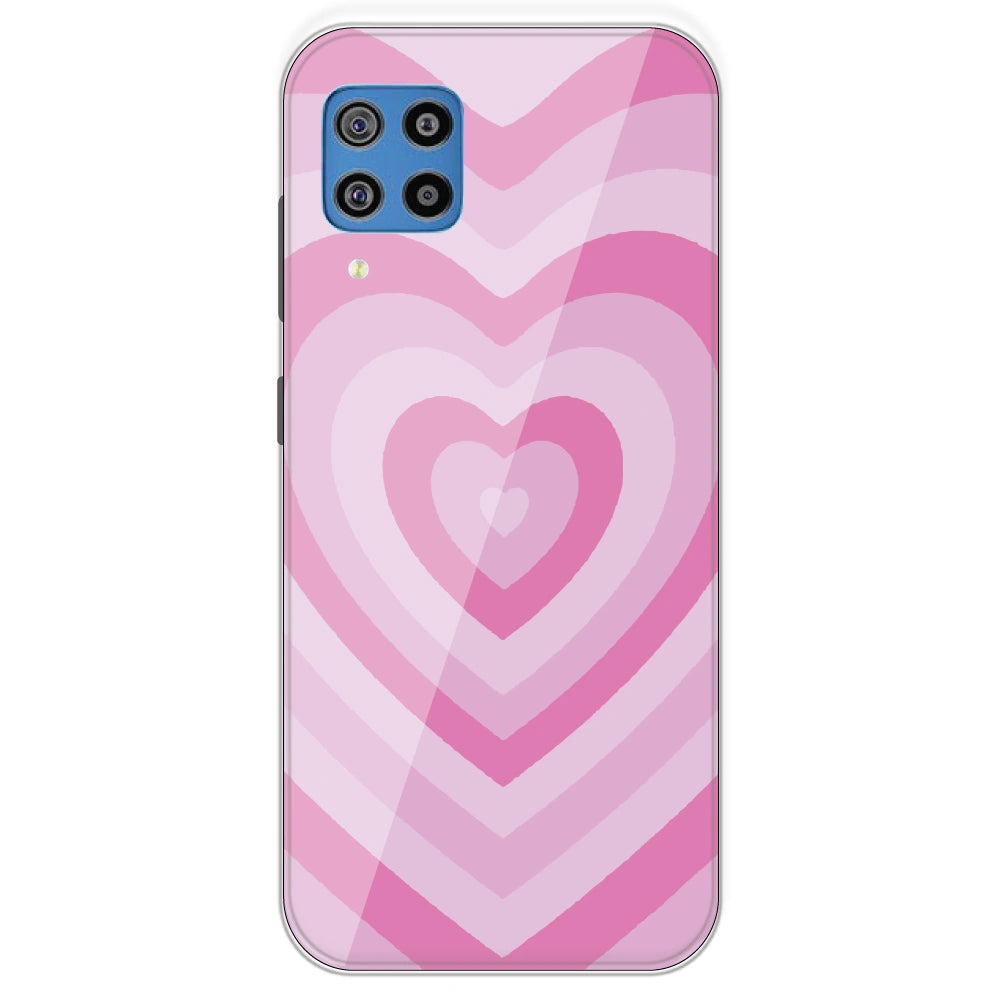 Pink Hearts - Printed Silicone Case For Samsung Galaxy F22