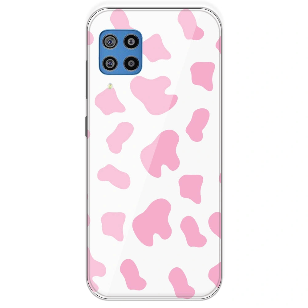 Pink Cow Print - Clear Printed Silicone Case For Samsung Galaxy F22