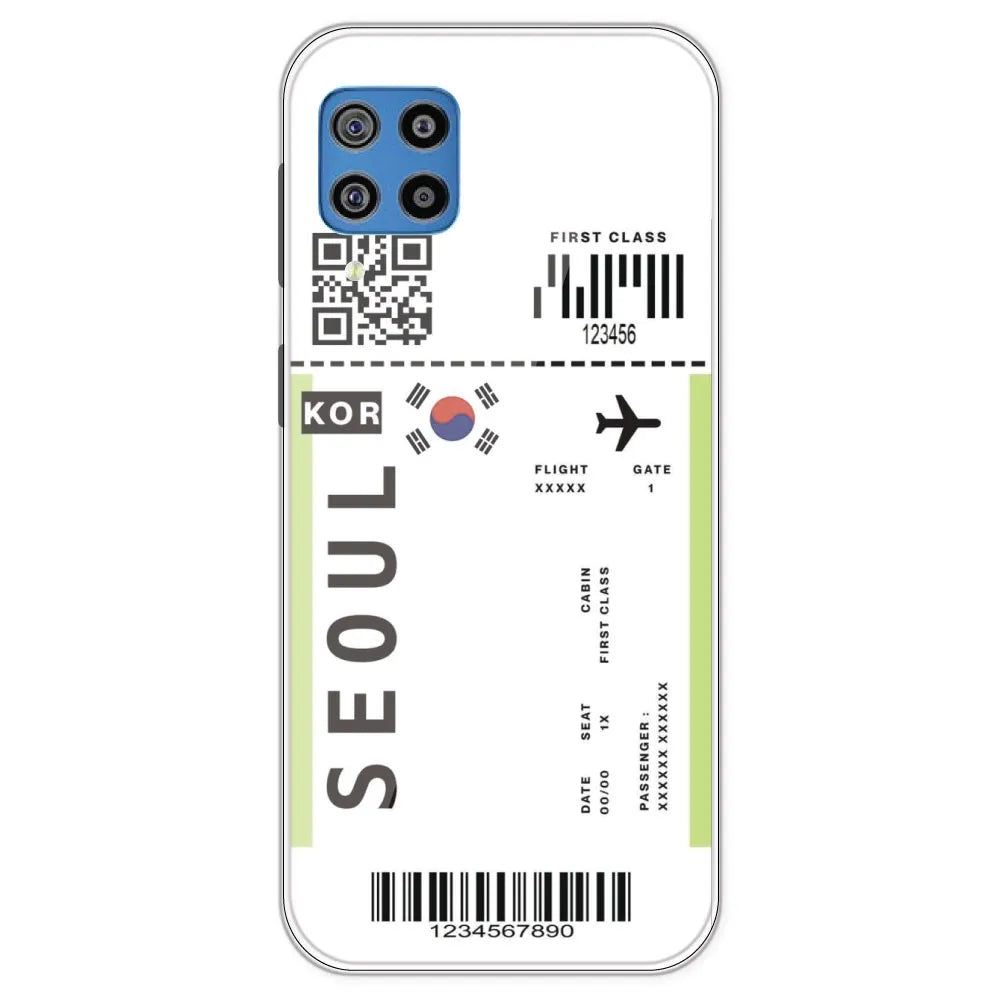 Seoul Ticket - Clear Printed Silicone Case For Samsung Galaxy F22