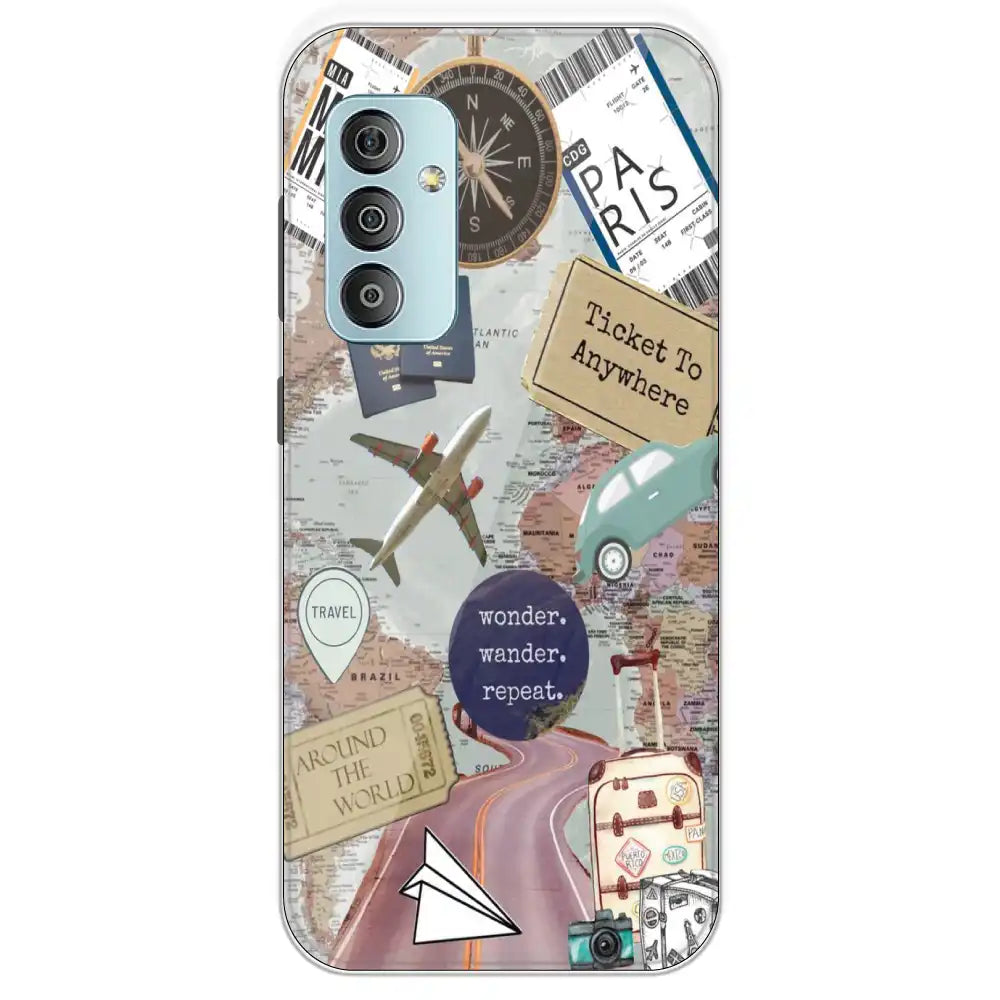 Travel Collage - Printed Silicone Case For Samsung Galaxy F23