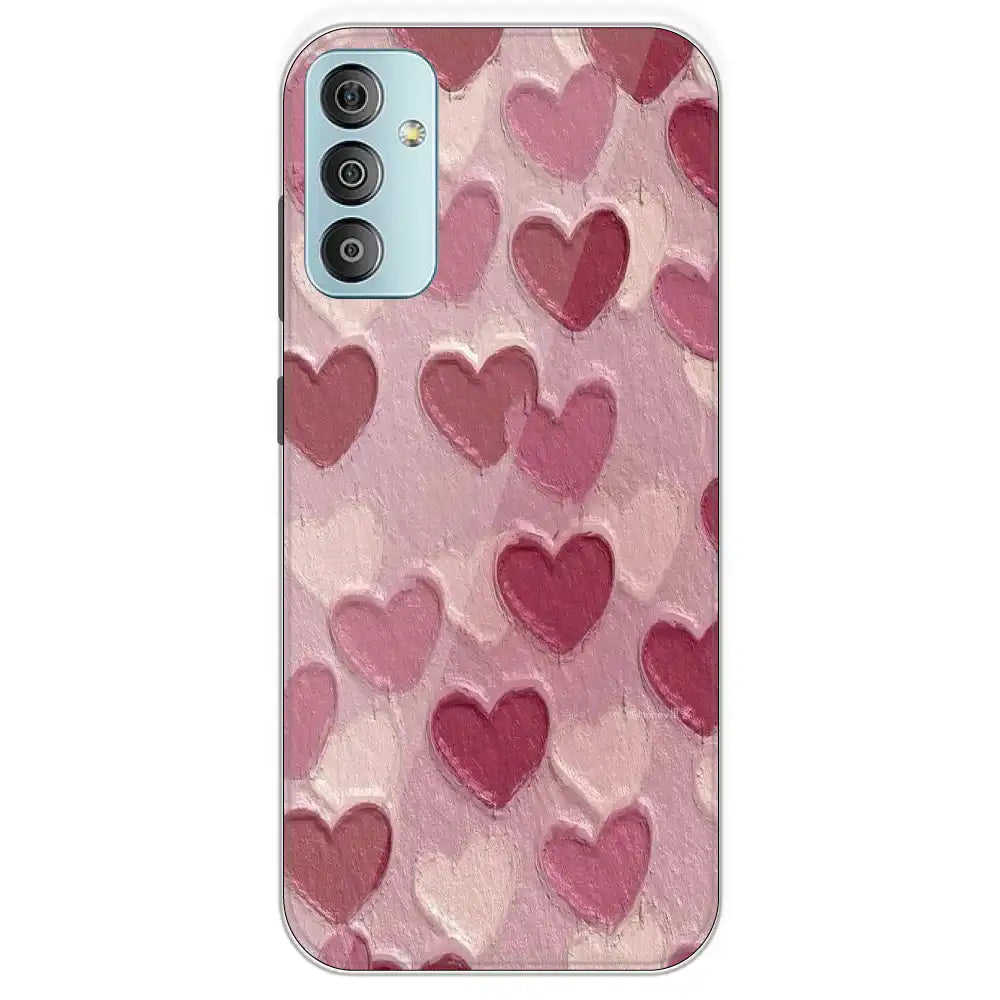 Pastel Hearts Love - Printed Silicone Case For Samsung Galaxy F23