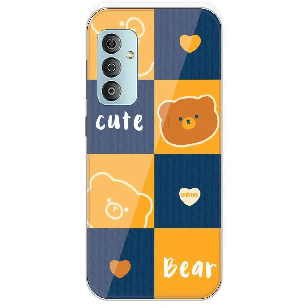 Cute Bear Collage - Printed Silicone Case For Samsung Galaxy F23