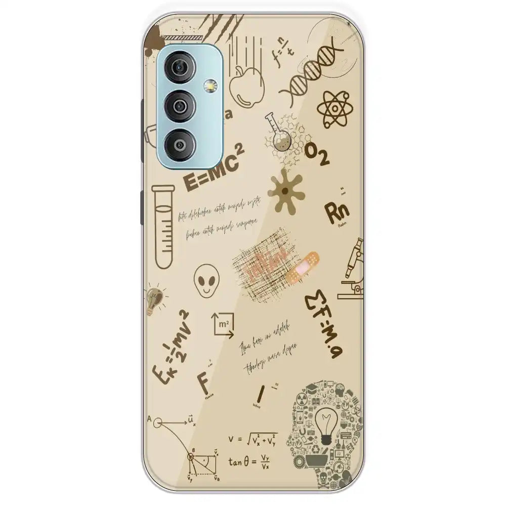 Physics Collage - Printed Silicone Case For Samsung Galaxy F23