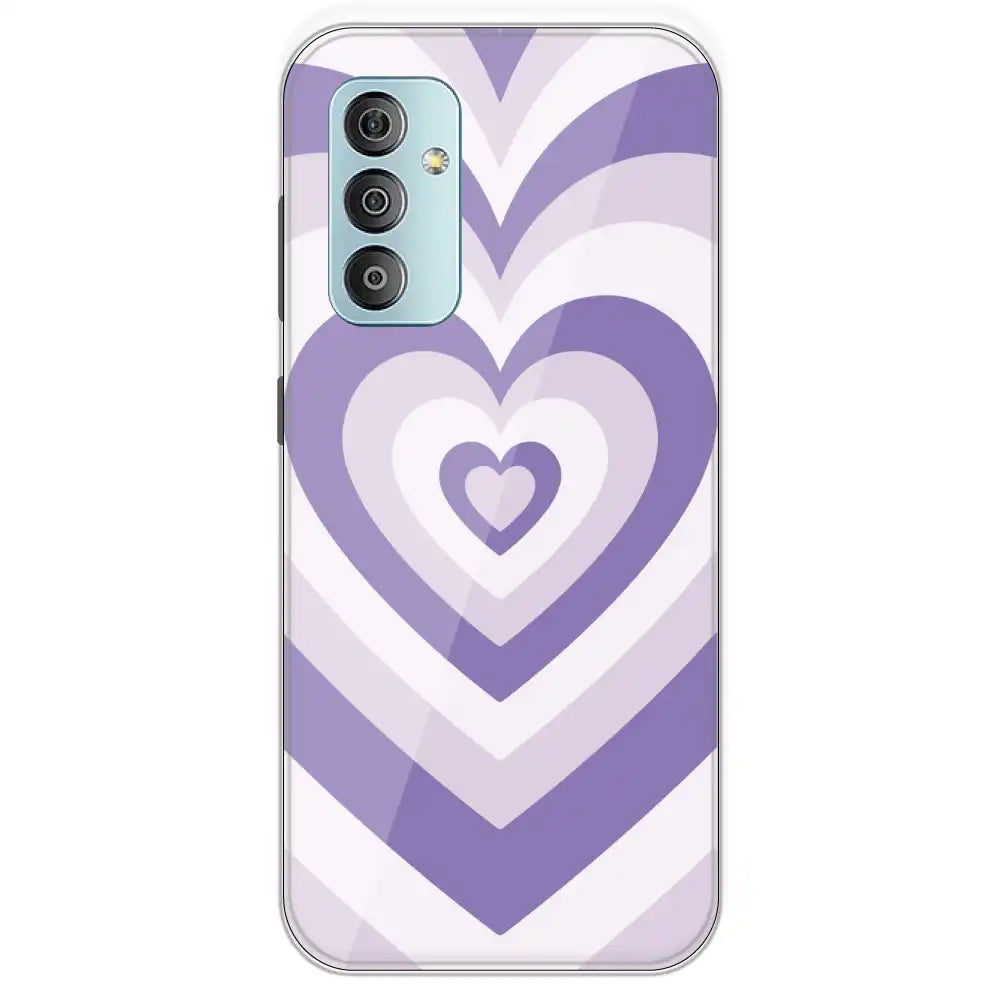 Dark Purple Hearts - Printed Silicone Case For Samsung Galaxy F23