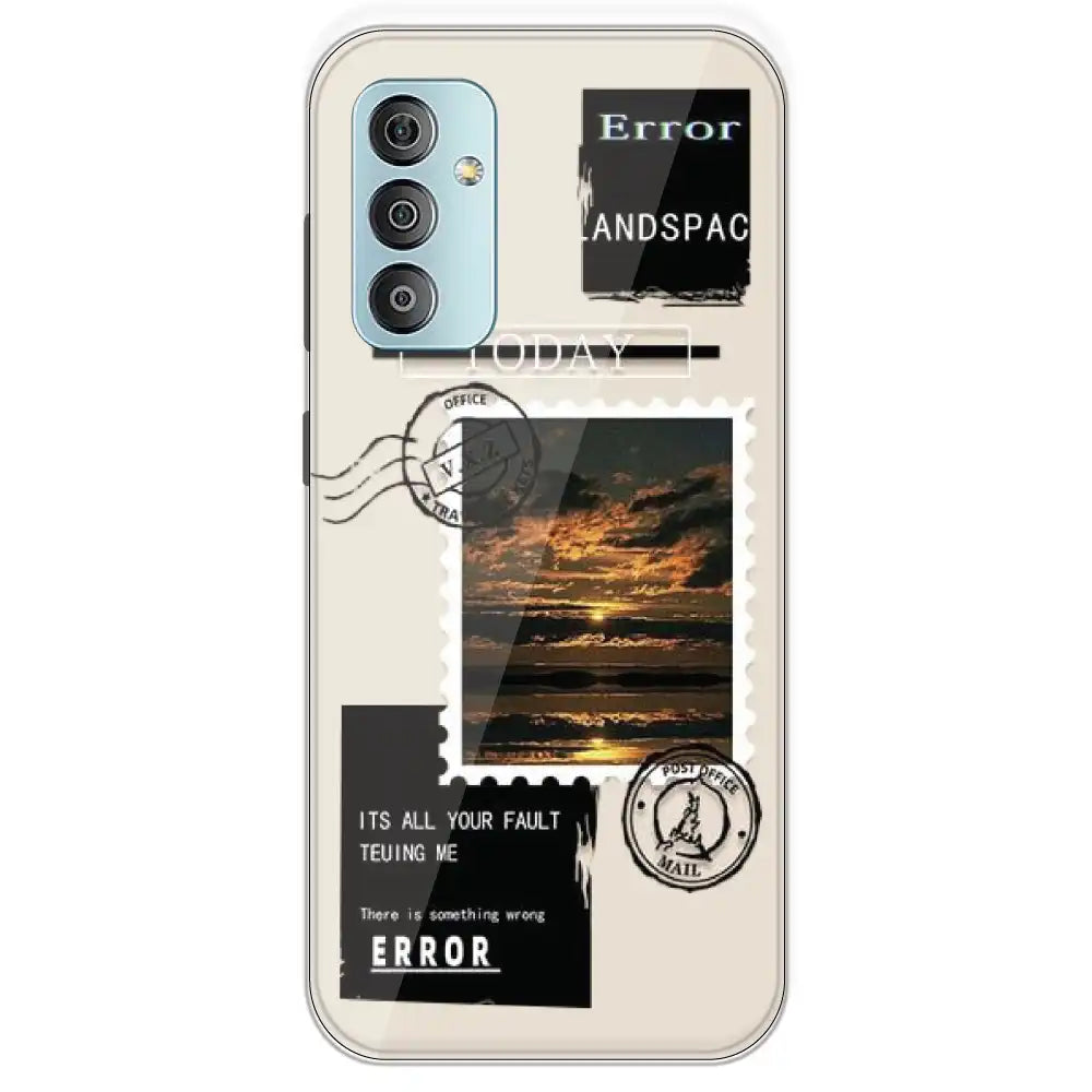 Post Card - Printed Silicone Case For Samsung Galaxy F23