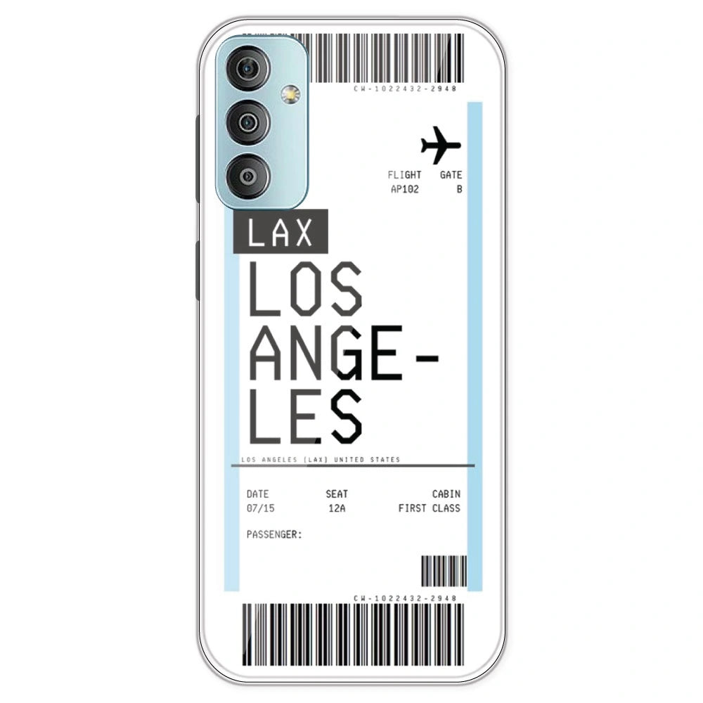 Los Angeles Ticket - Clear Printed Silicone Case For Samsung Galaxy F23