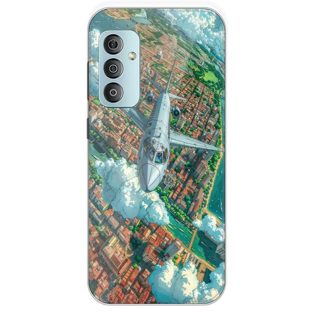 Flying Over City - Printed Silicone Case For Samsung Galaxy F23
