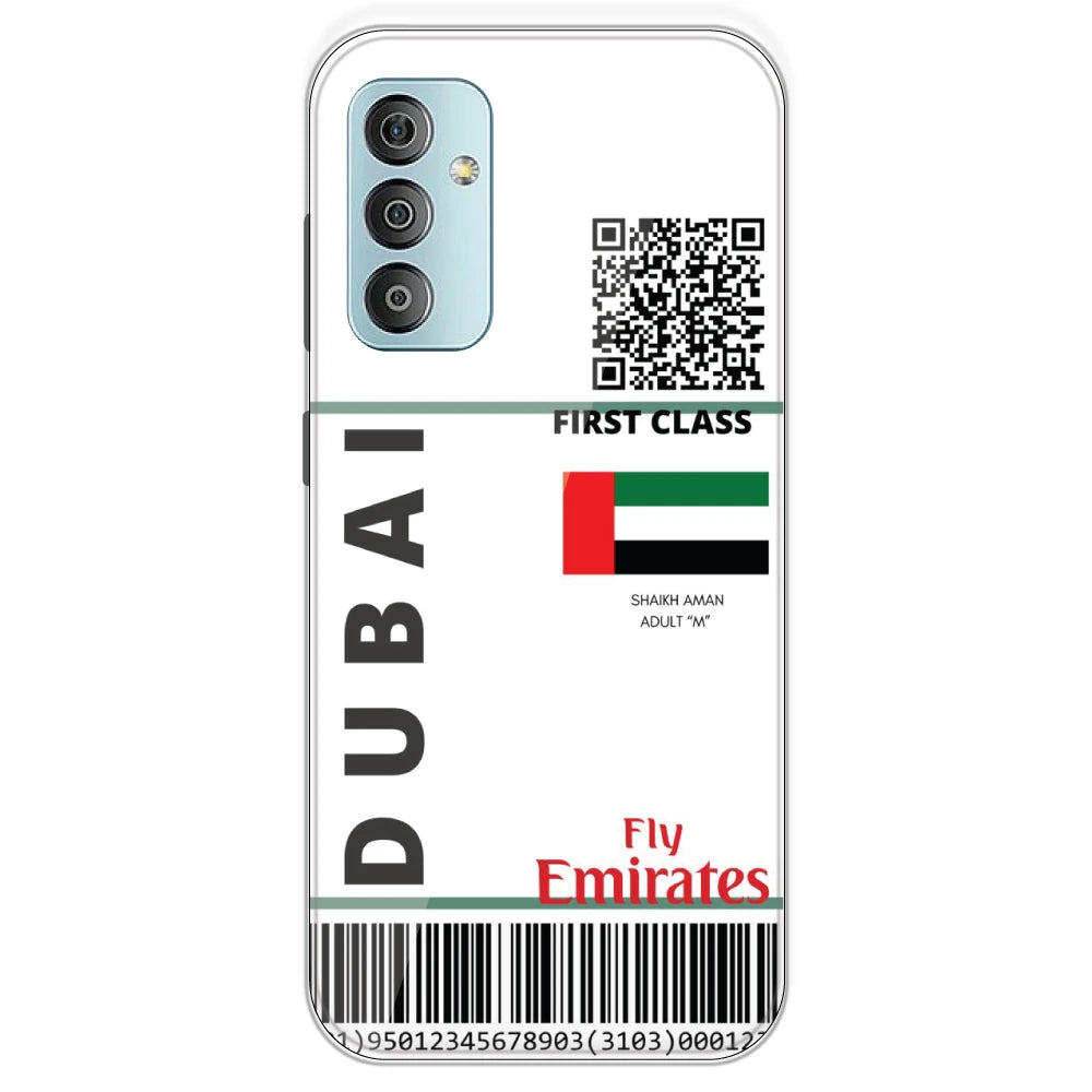 Dubai Ticket - Clear Printed Silicone Case For Samsung Galaxy F23